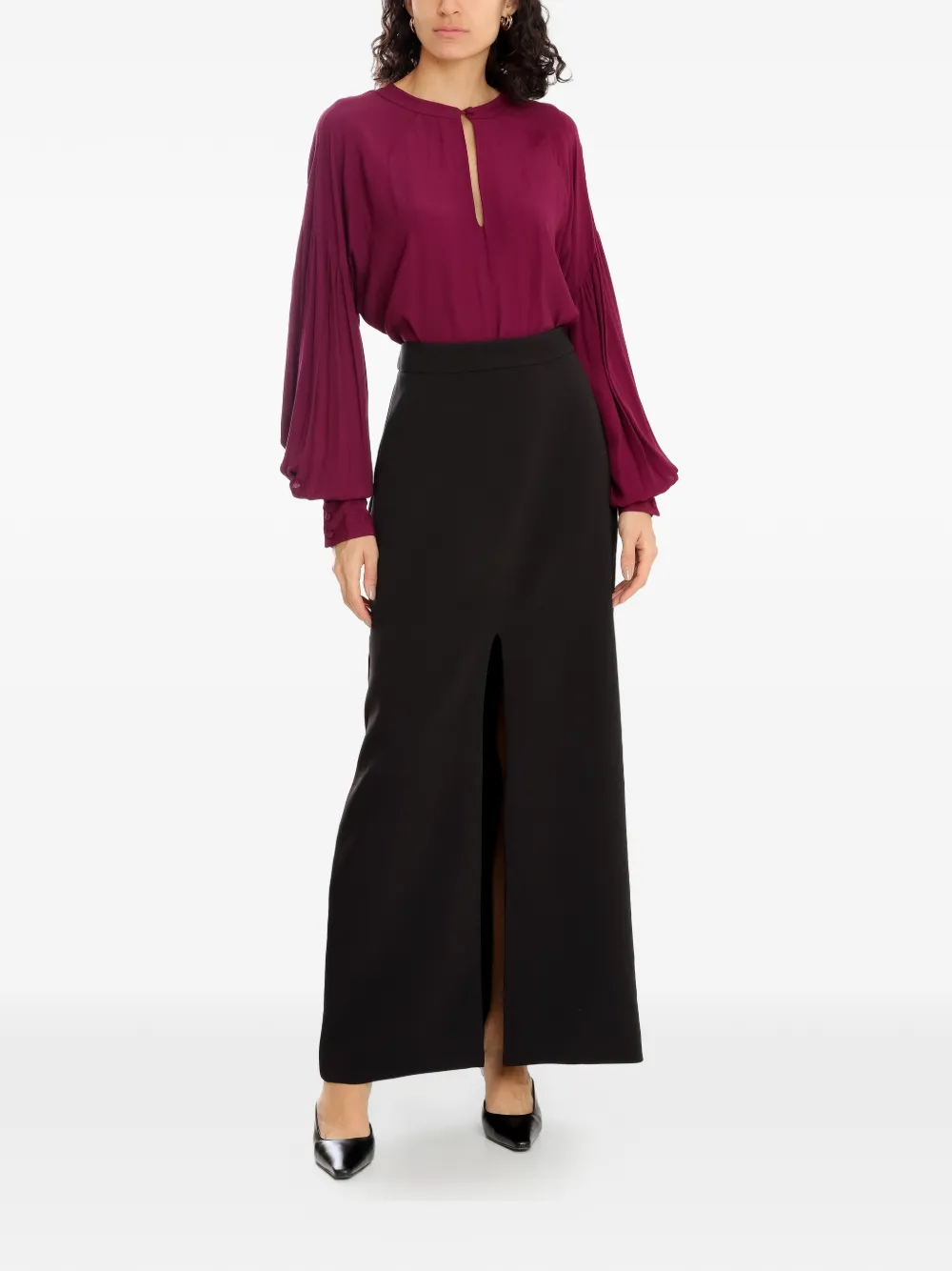 Olympiah slit onga skirt - Zwart