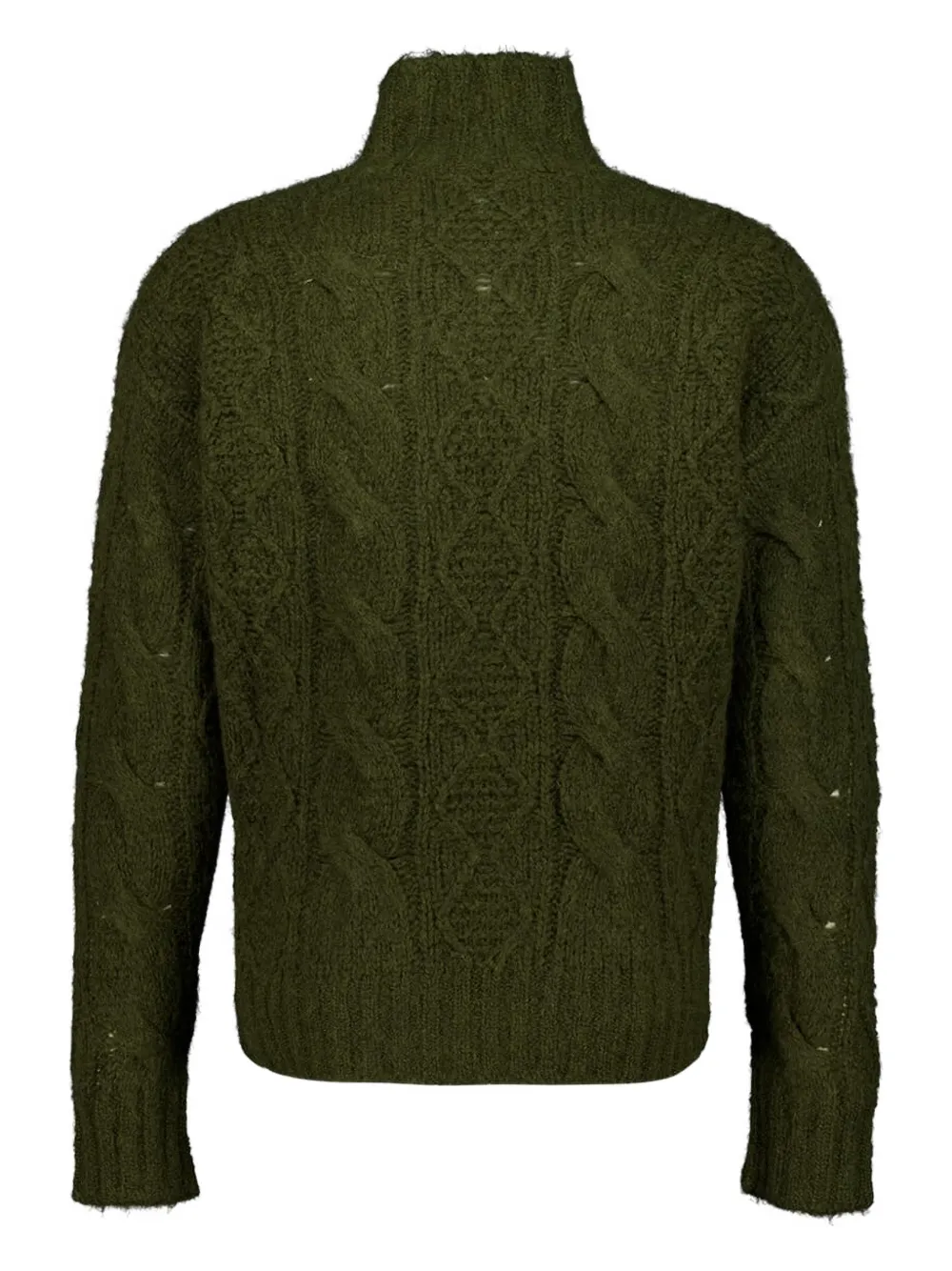 Piacenza Cashmere Kabelgebreide trui - Groen