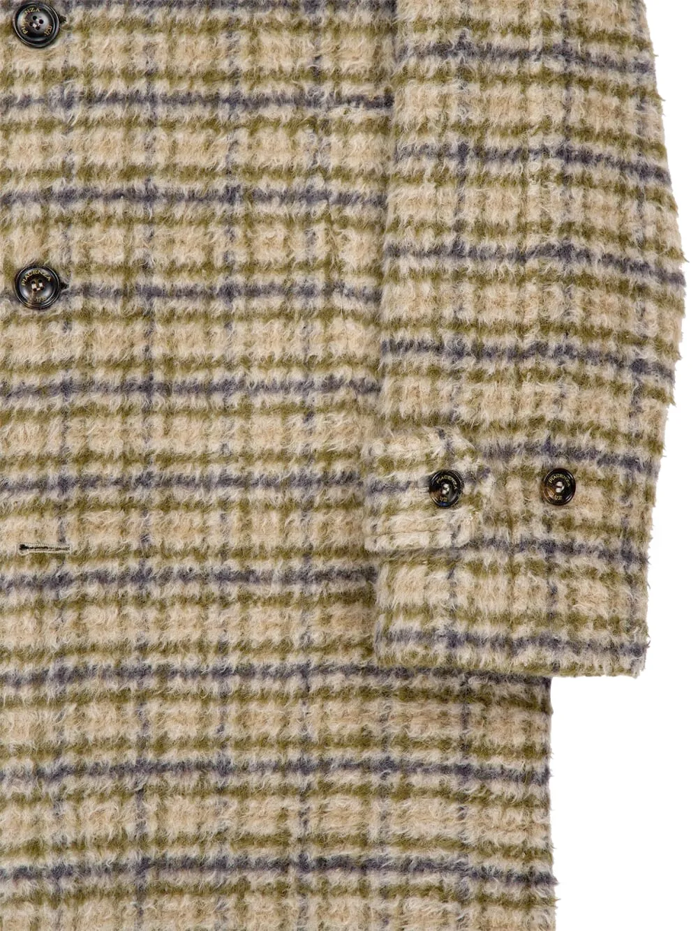  Piacenza Cashmere Buttoned Checked Coat - Neutrals 