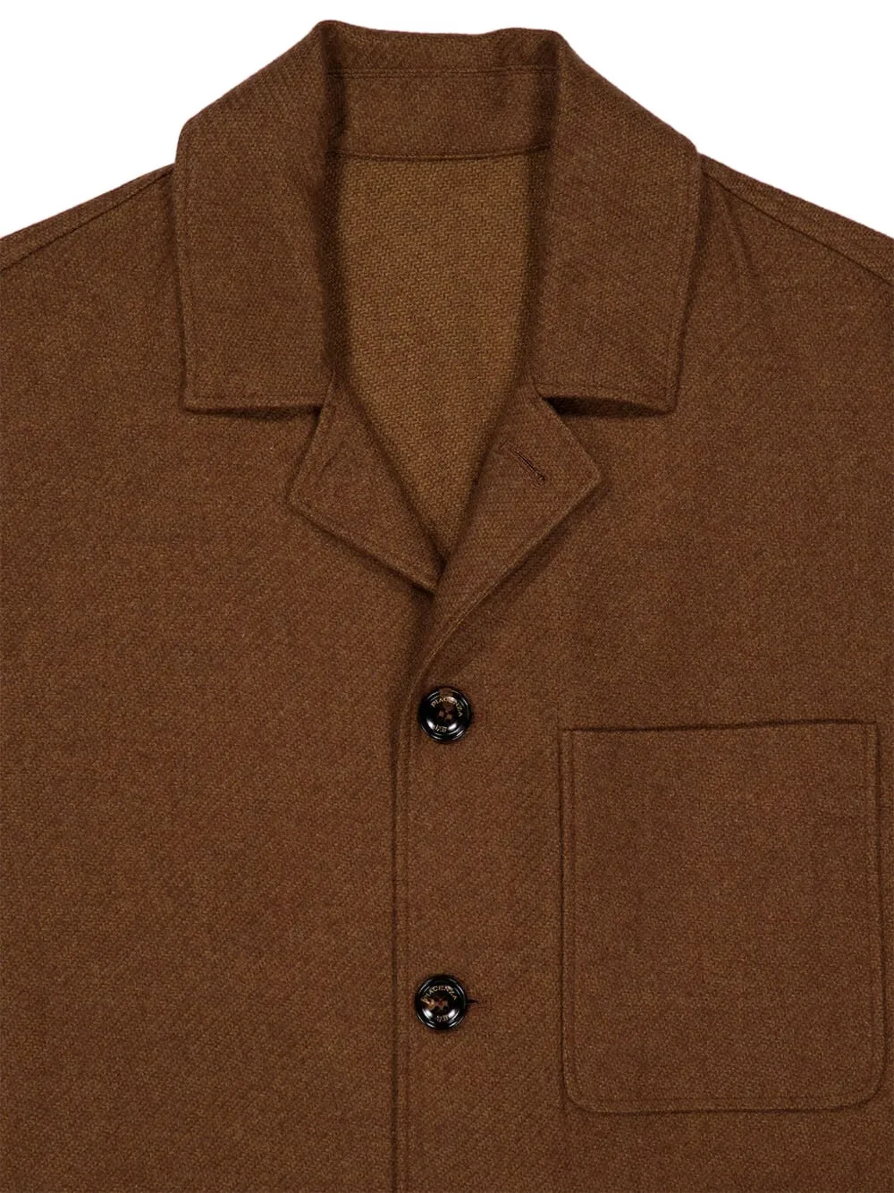 Piacenza Cashmere Button Front Pockets Jacket In Brown