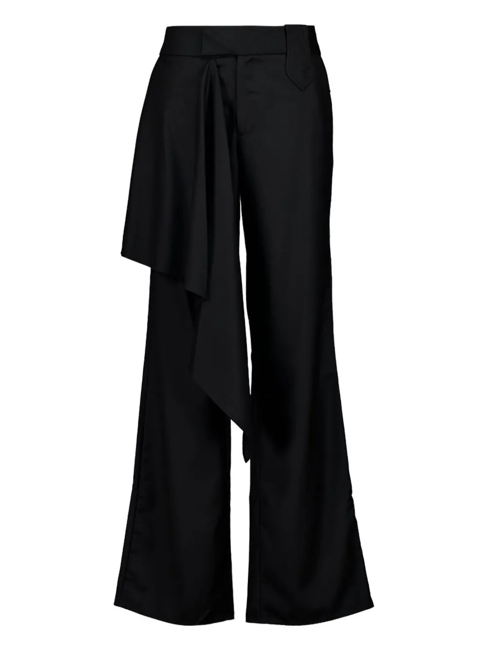 Johanna Ortiz Outlaw Drape-detail Trousers In Black