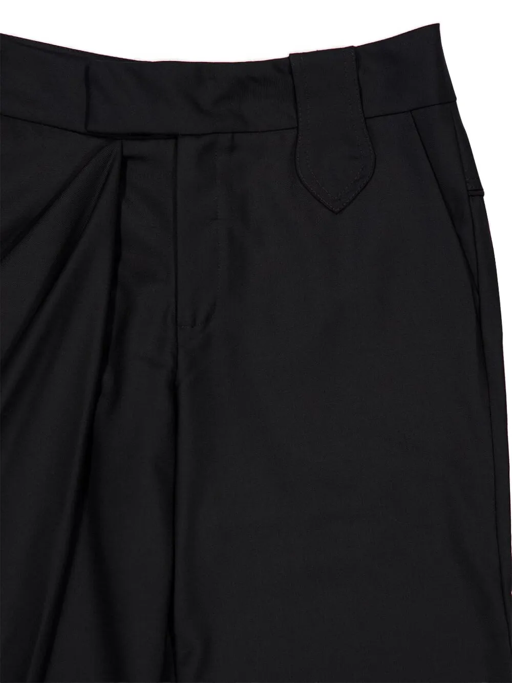 Johanna Ortiz Outlaw Drape-detail Trousers In Black