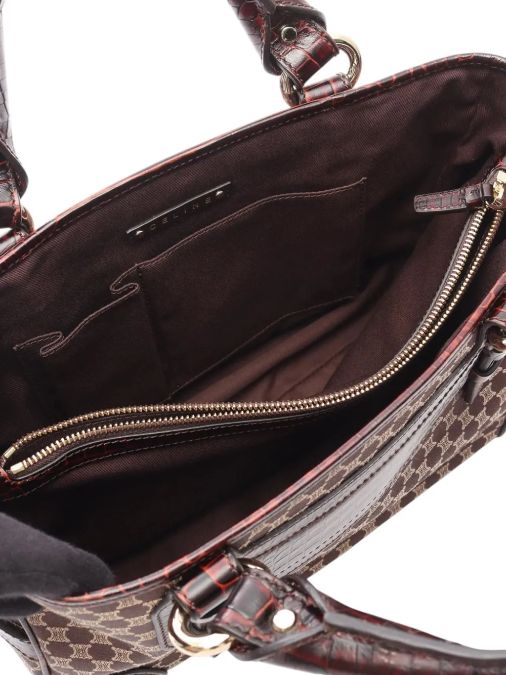 Pre-owned Celine 2000-2025 Macadam Canvas Boogie Handbag In Brown