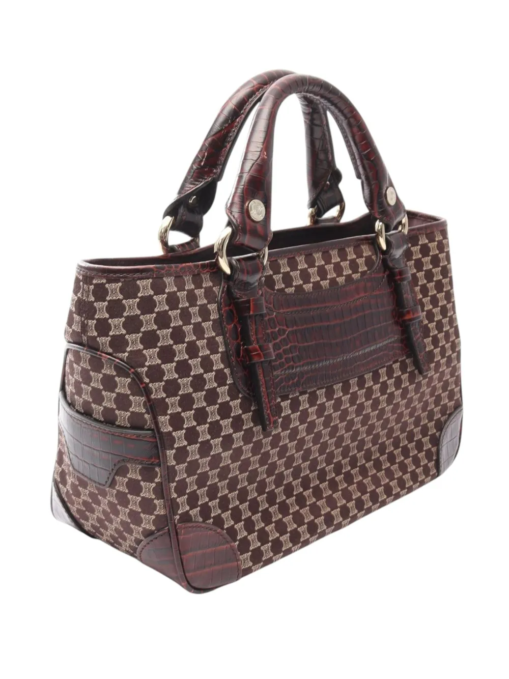 Pre-owned Celine 2000-2025 Macadam Canvas Boogie Handbag In Brown