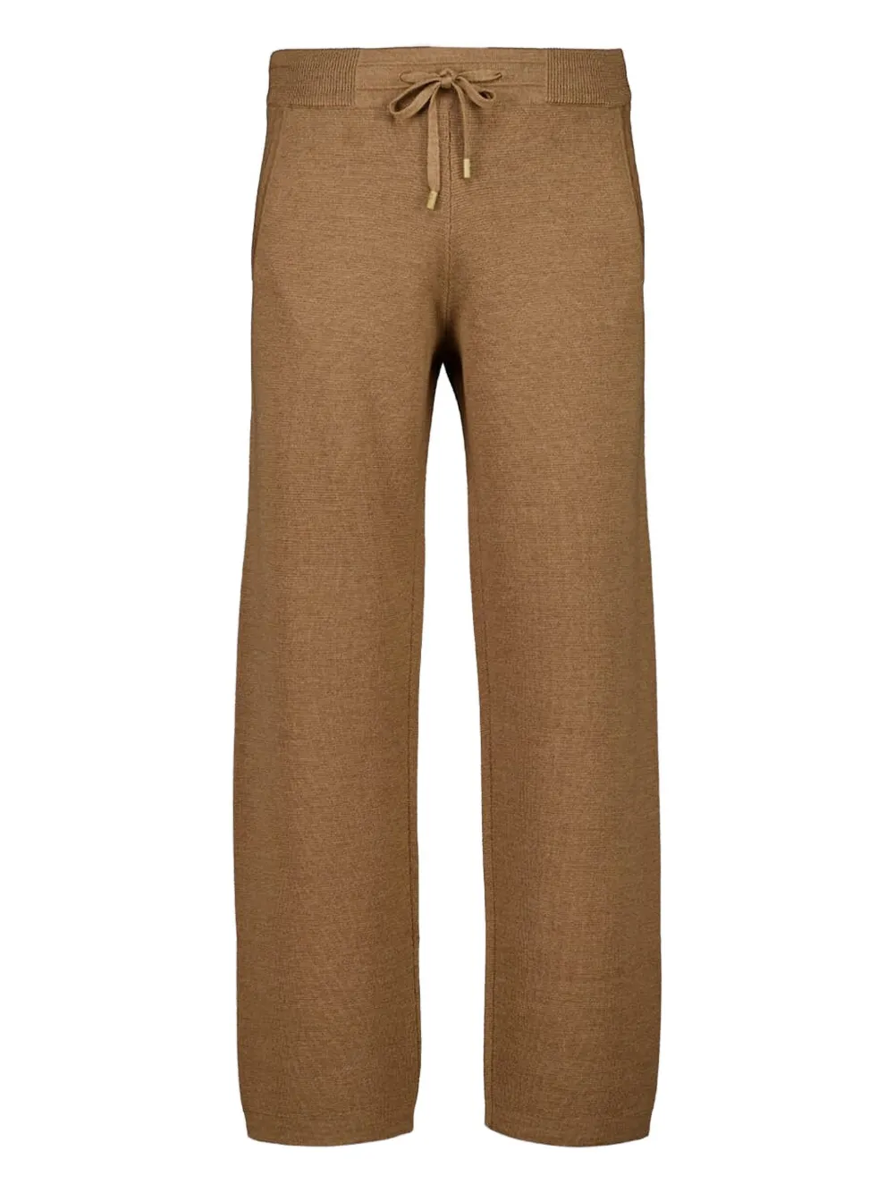 Piacenza Cashmere Drawstring Straight Trousers In Brown