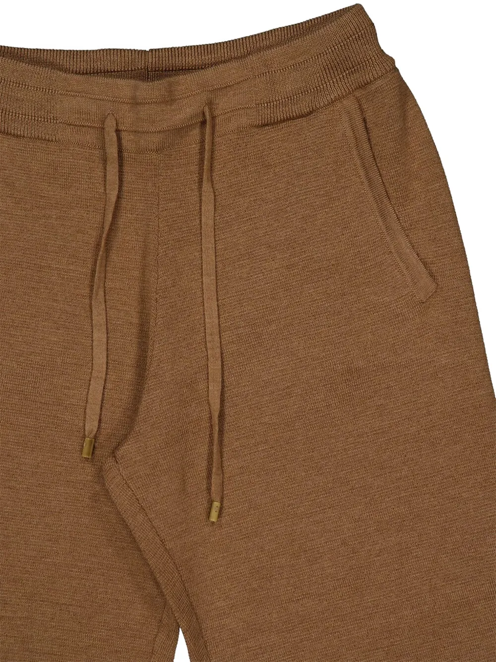 Piacenza Cashmere Drawstring Straight Trousers In Brown