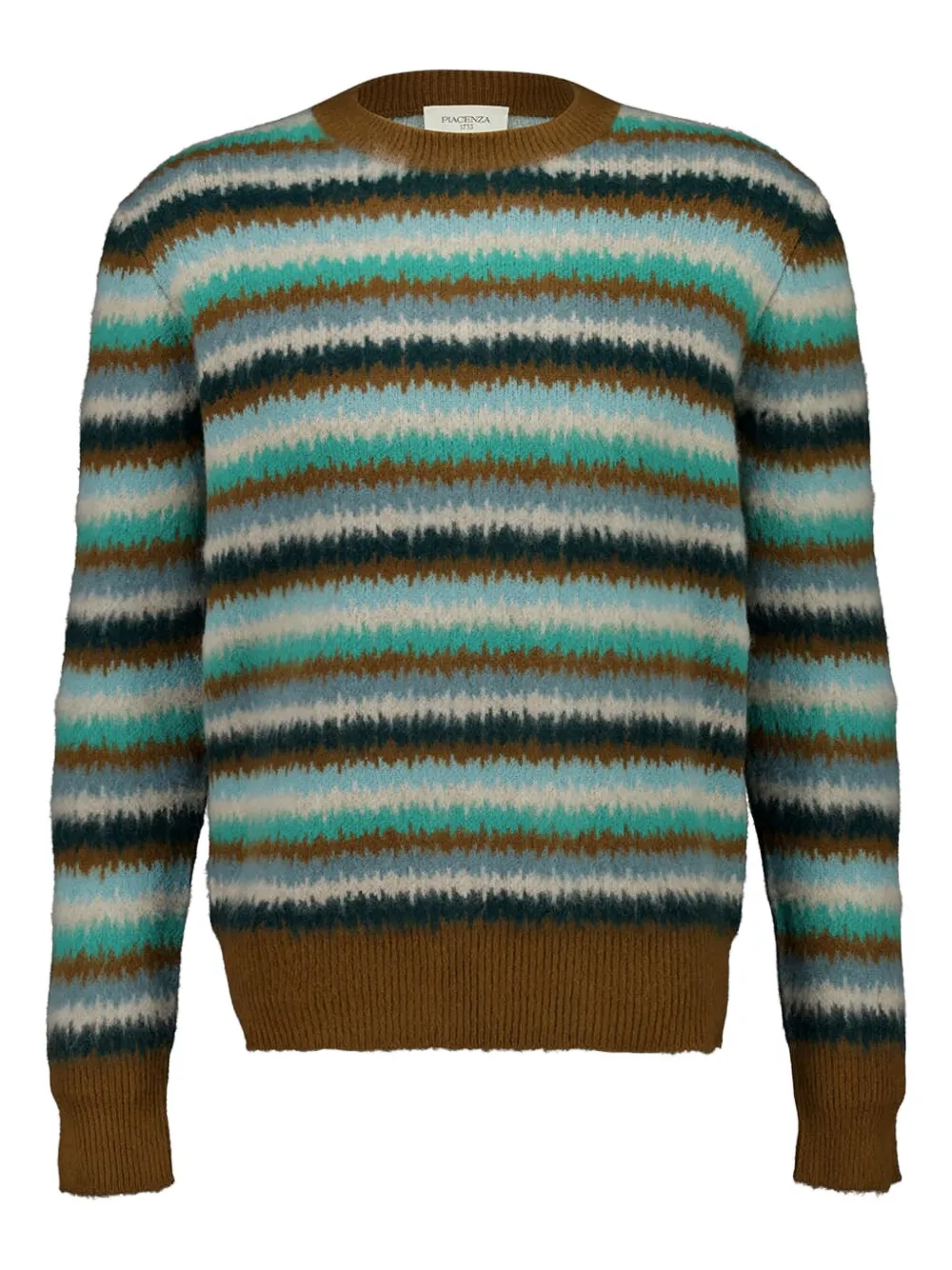 Piacenza Cashmere striped long-sleeve sweater - Blau