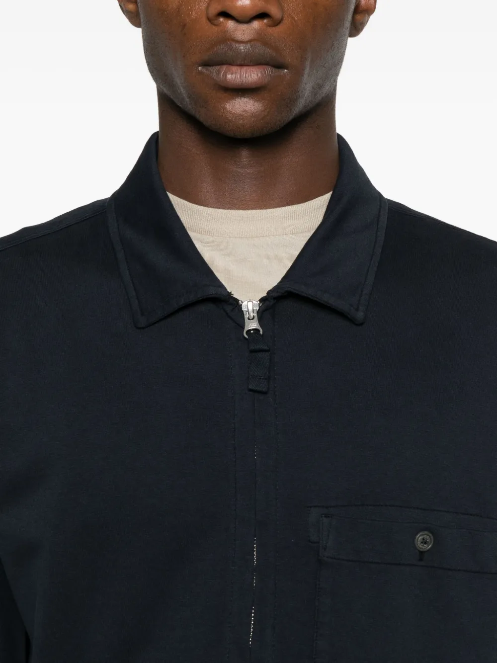 C.p. Company Zip-up Bomber Jacket In Blue