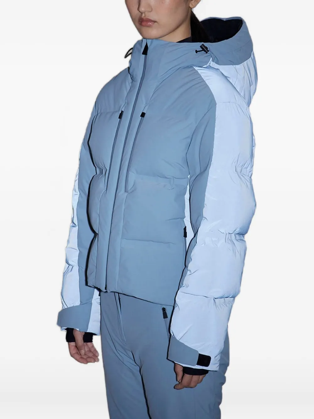 Aztech Mountain Super Nuke Two-tone Padded Shell Down Ski Jacket In Blue