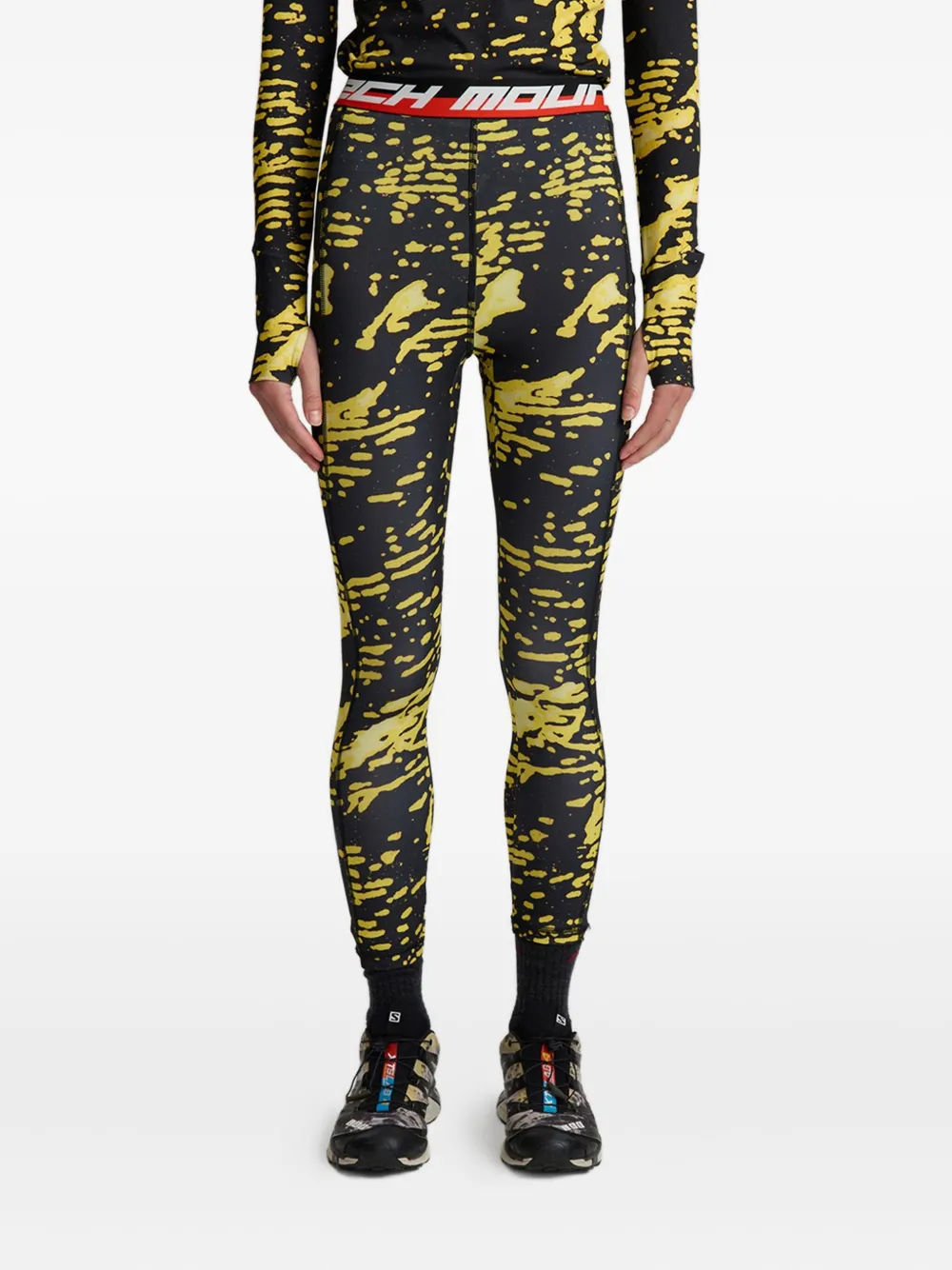 Aztech Mountain Next To Skin Printed Leggings In Black