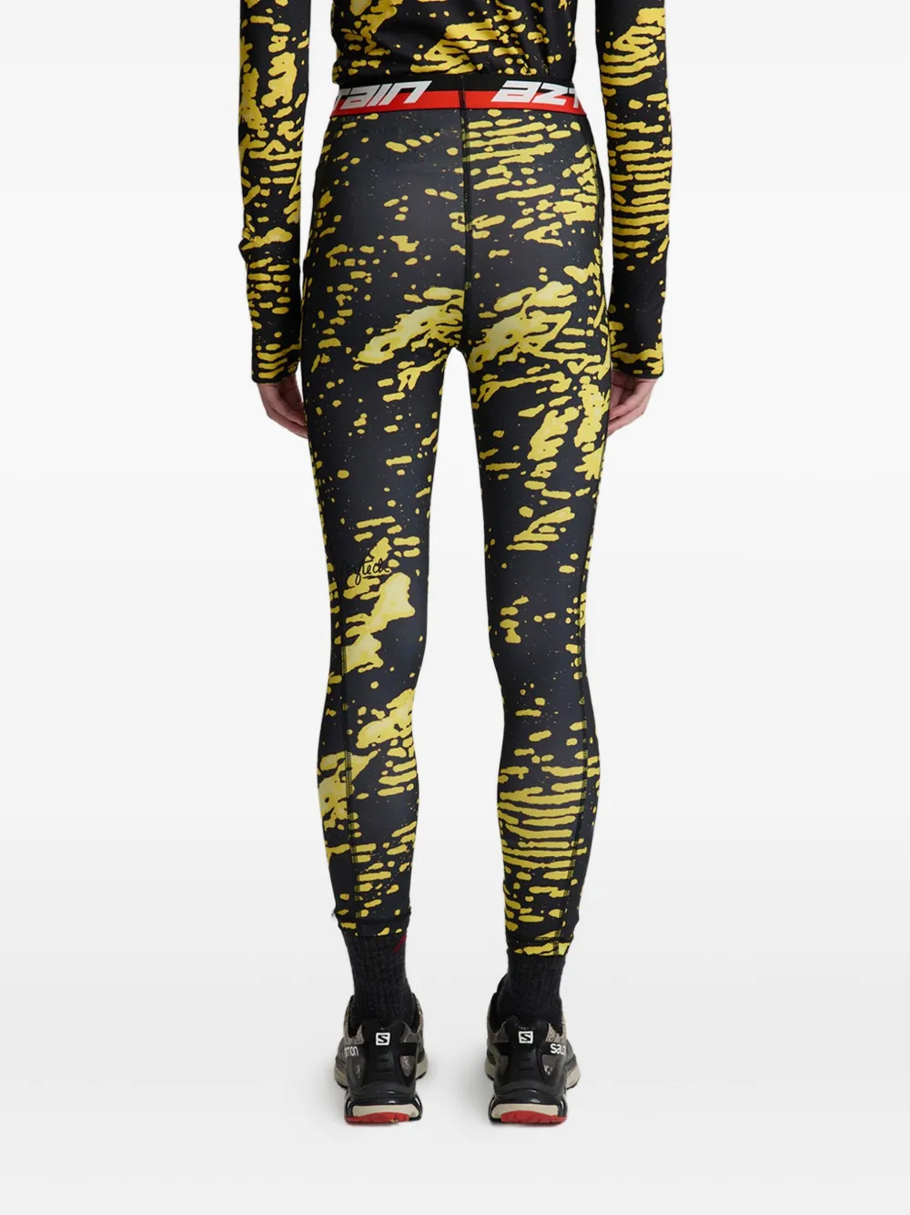 Aztech Mountain Next To Skin Printed Leggings In Black