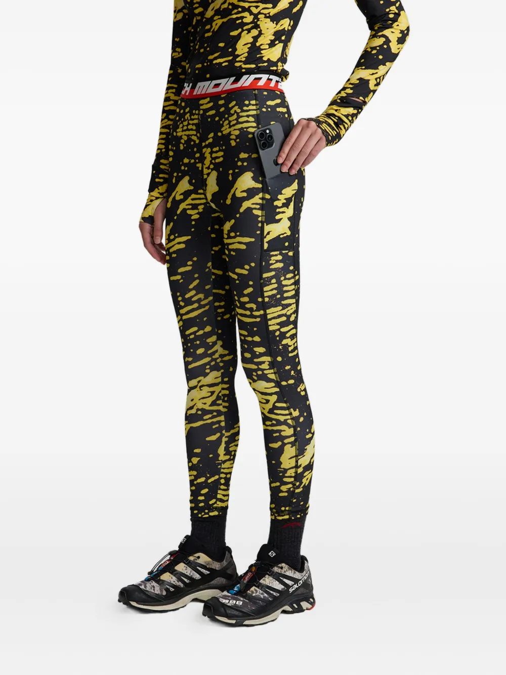 Aztech Mountain Next To Skin Printed Leggings In Black