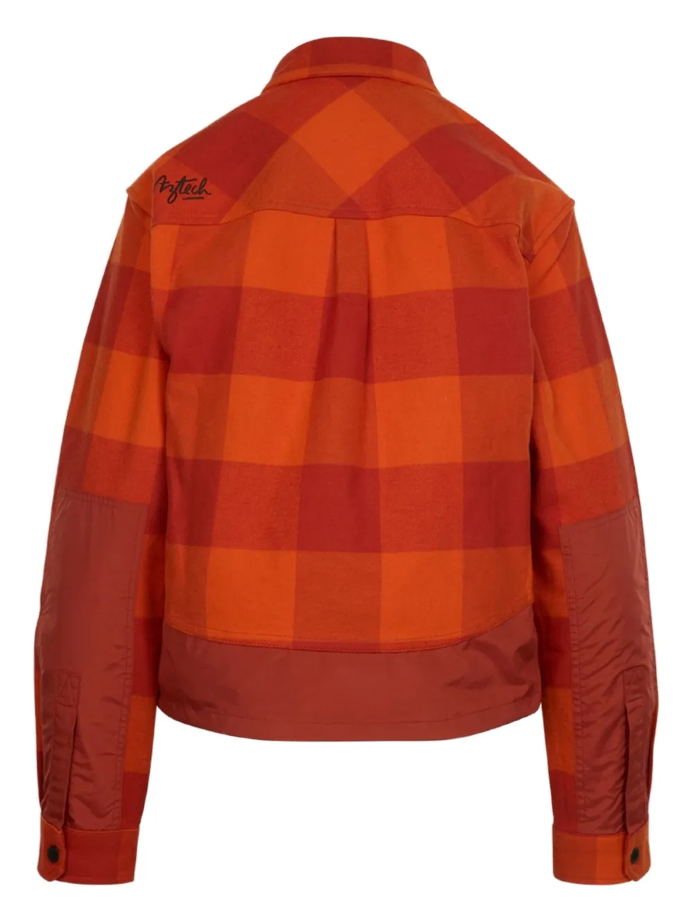 Aztech Mountain Geruit ski-shirt met zak Oranje