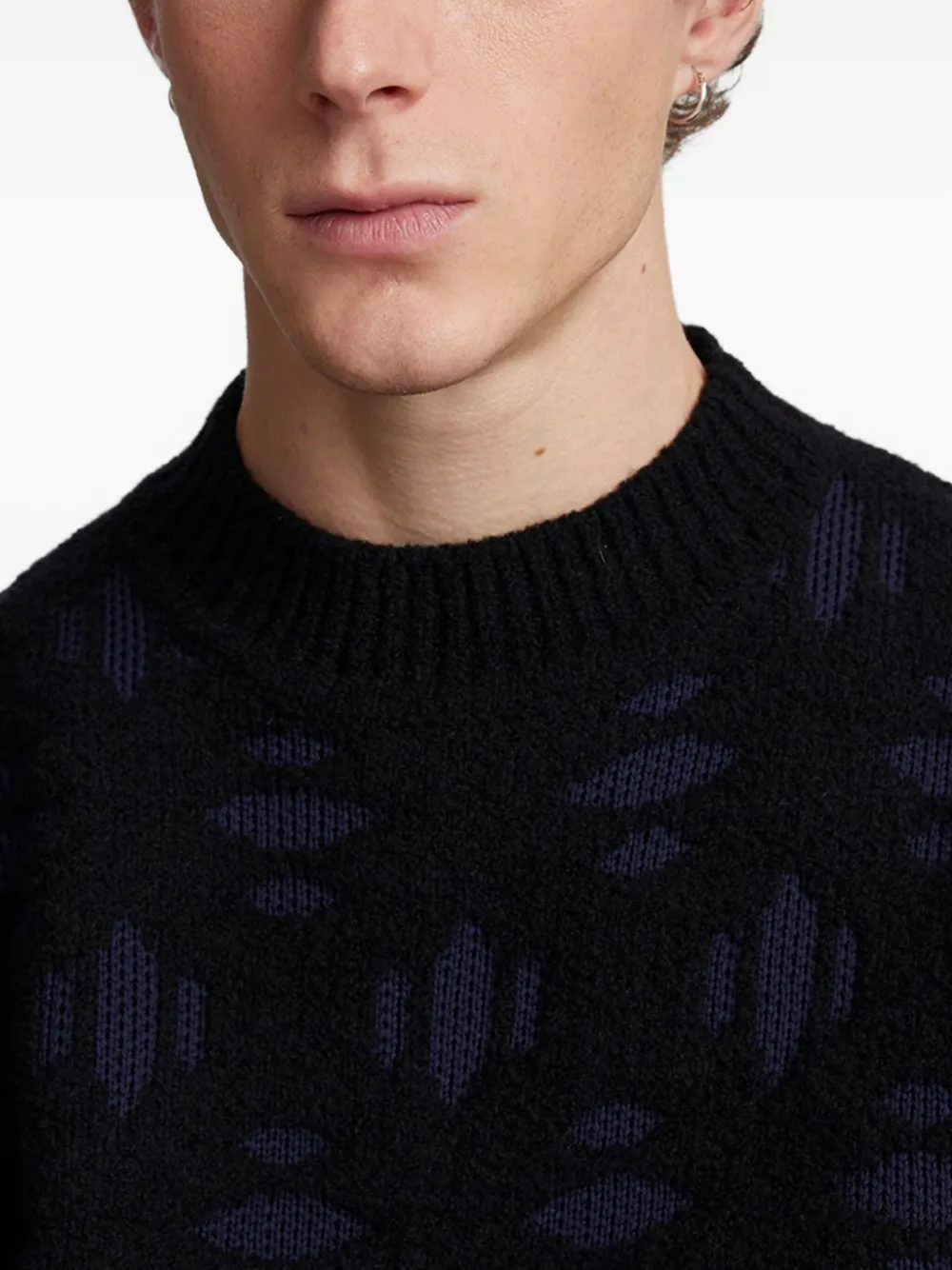 Aztech Mountain Trui met ronde hals en sneeuwvlok Zwart