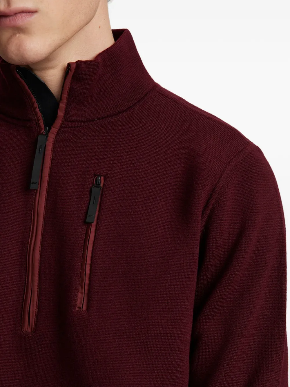 Aztech Mountain MATTERHORN sweater met halve rits Rood