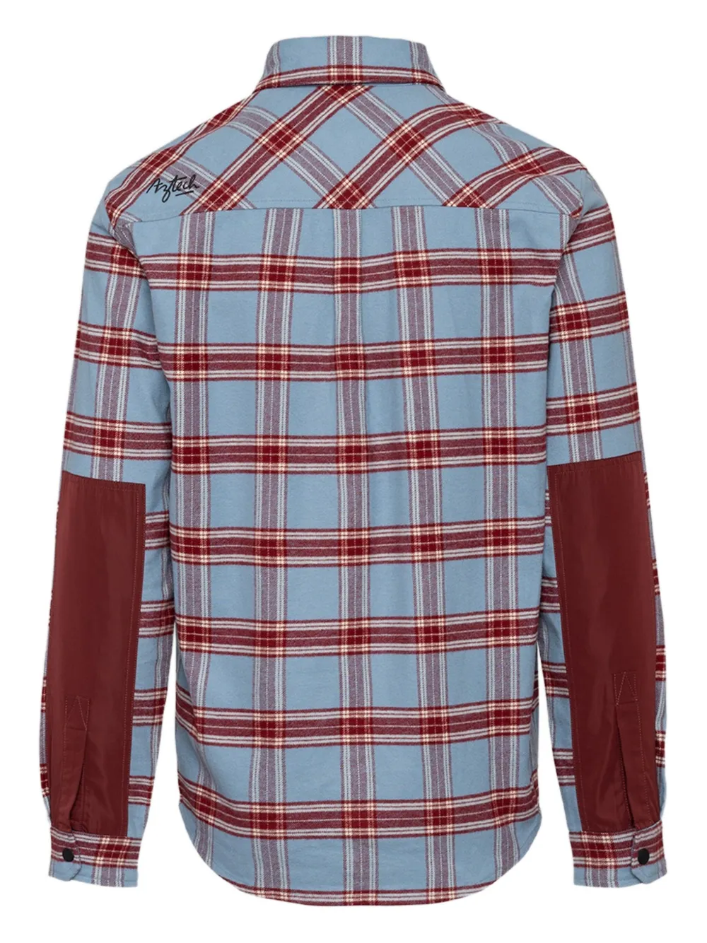 Aztech Mountain Loge Peak geruit ski-shirt met rits Blauw