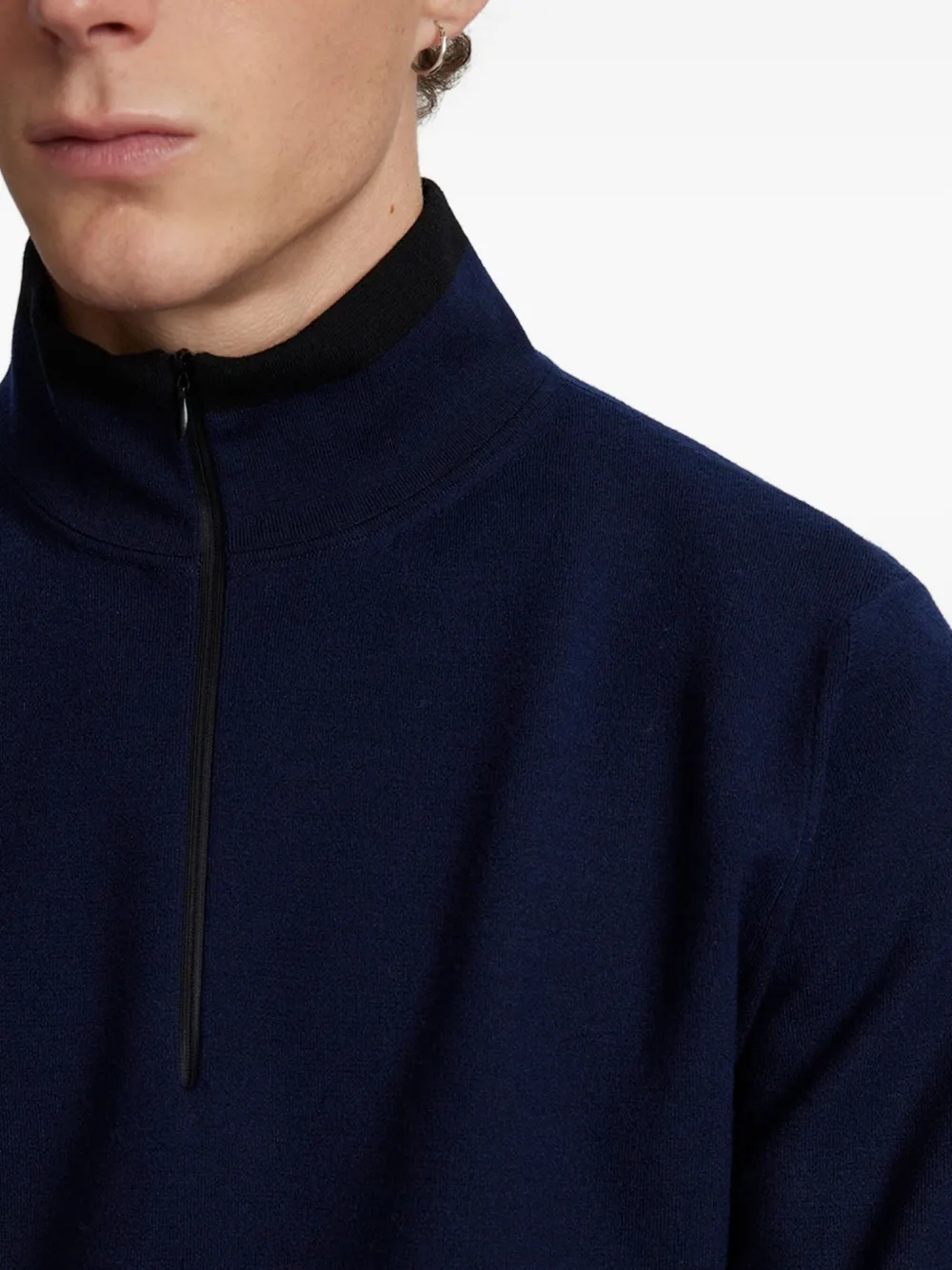Aztech Mountain Angus trui met halve rits - Blauw