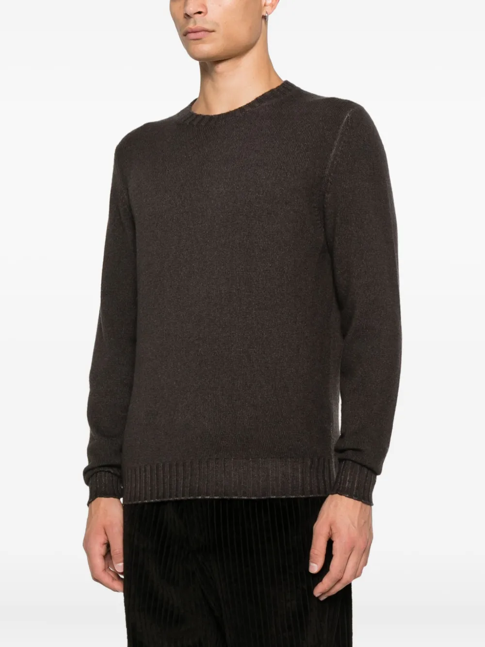 Filippo De Laurentiis Ribgebreide wollen trui Bruin