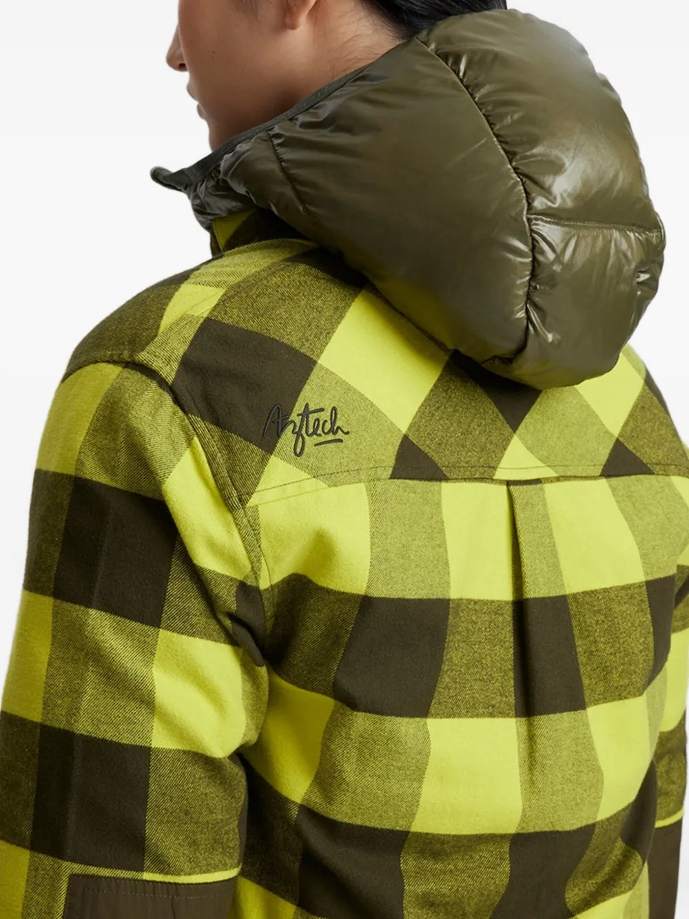 Aztech Mountain Loge Peak geruit ski-shirt Geel