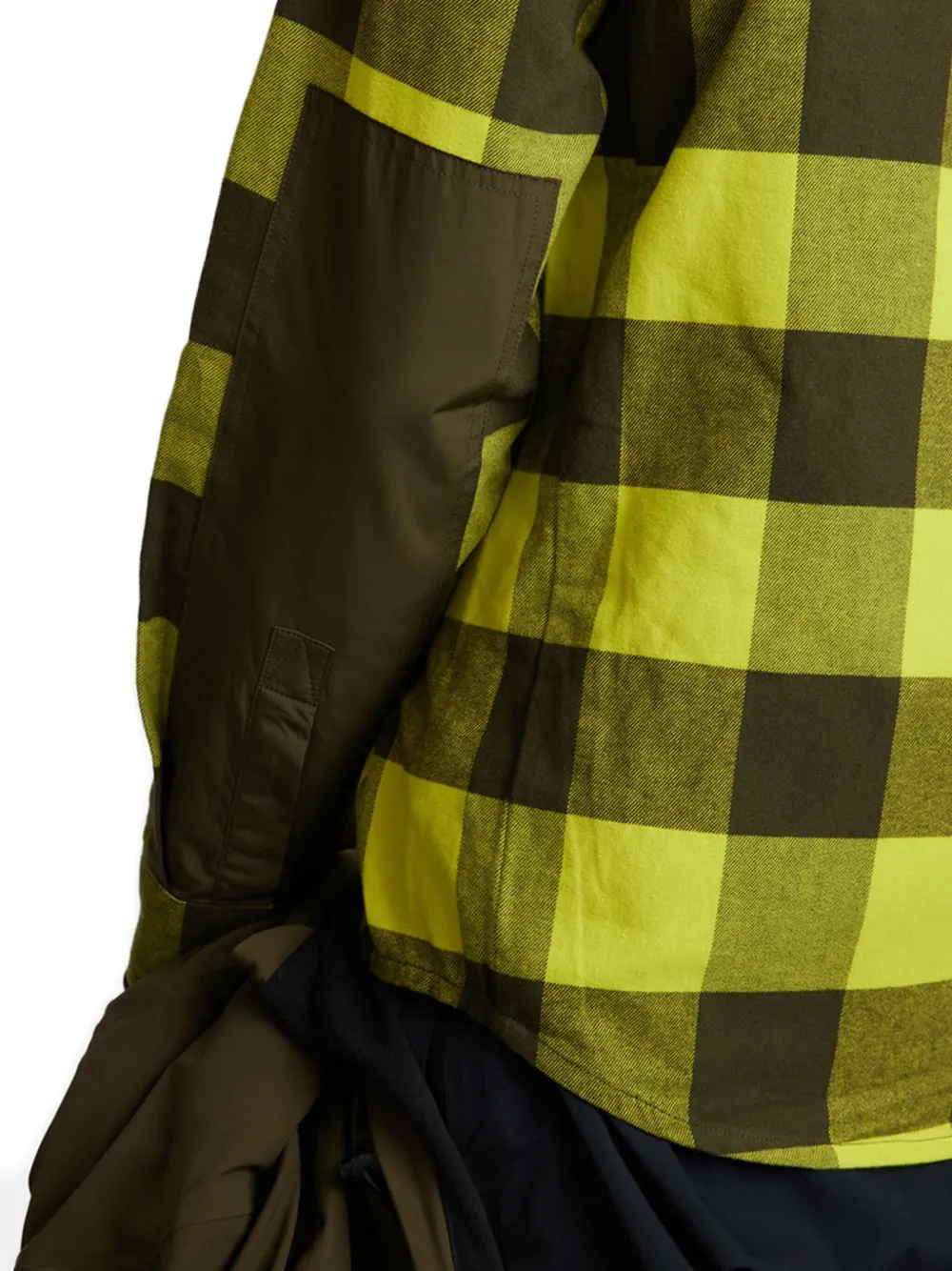 Aztech Mountain Loge Peak geruit ski-shirt met rits Geel