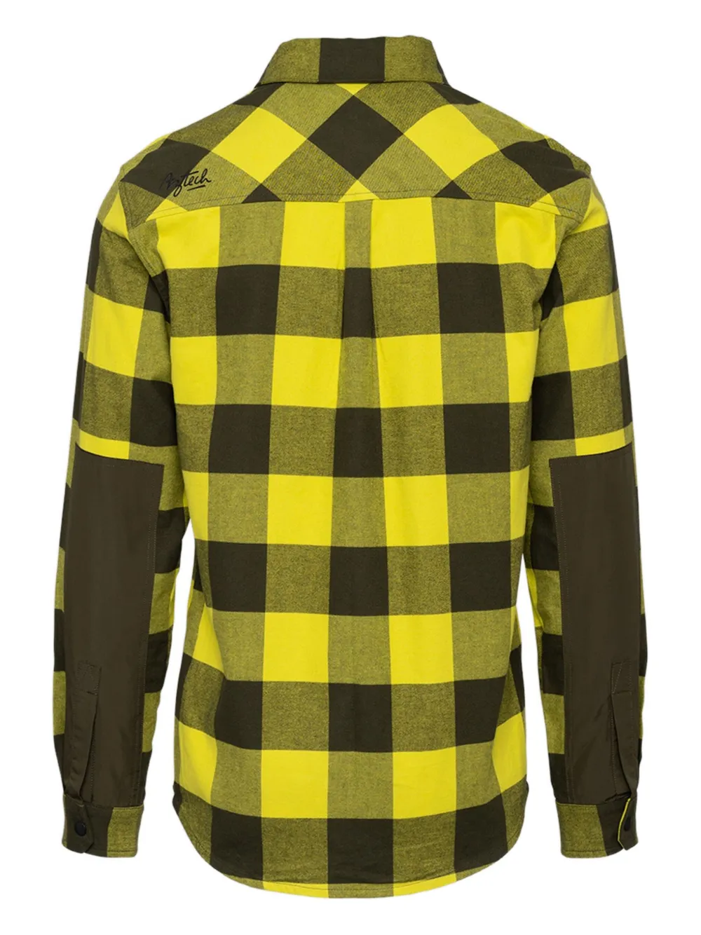 Aztech Mountain Loge Peak geruit ski-shirt met rits Geel