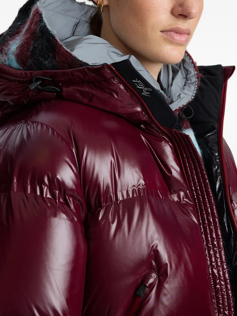 Aztech Mountain Nuke Hooded Jacket In Burgundy