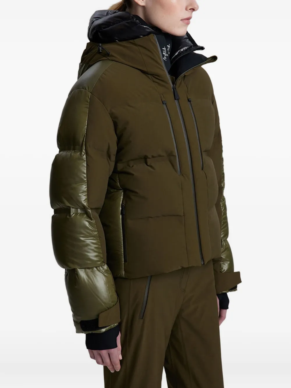 Aztech Mountain Super Nuke Hooded Panelled Jacket In Gray