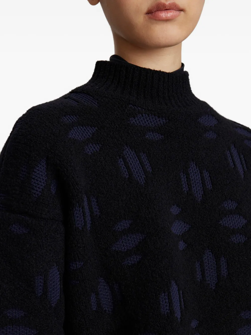 Aztech Mountain Snowflake Sweater In Black