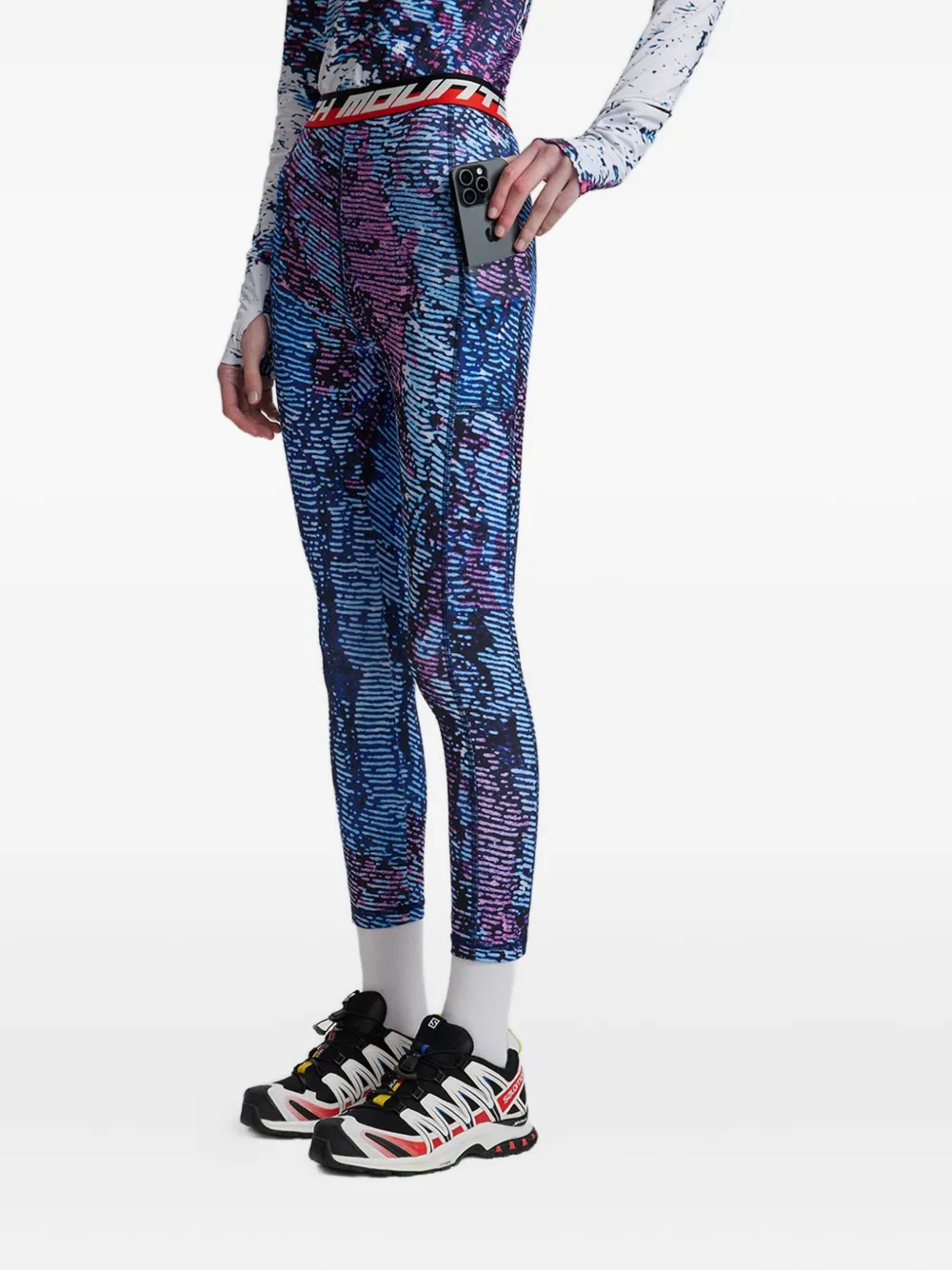 Aztech Mountain Next To Skin legging met print Blauw