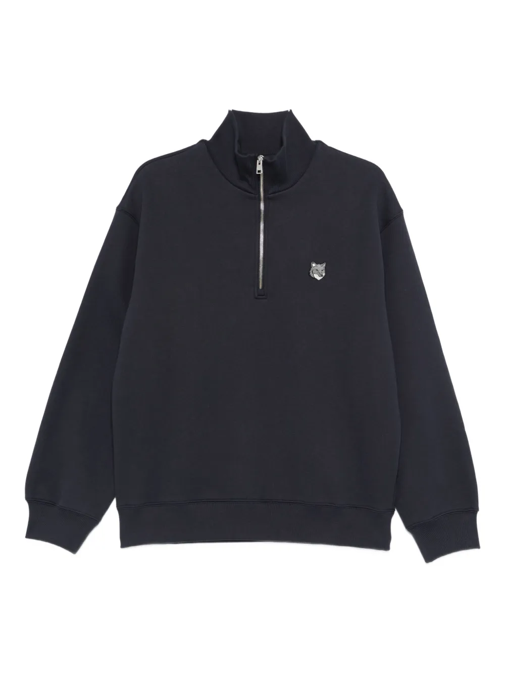 Maison Kitsuné half-zip fox-head sweatshirt - Blu
