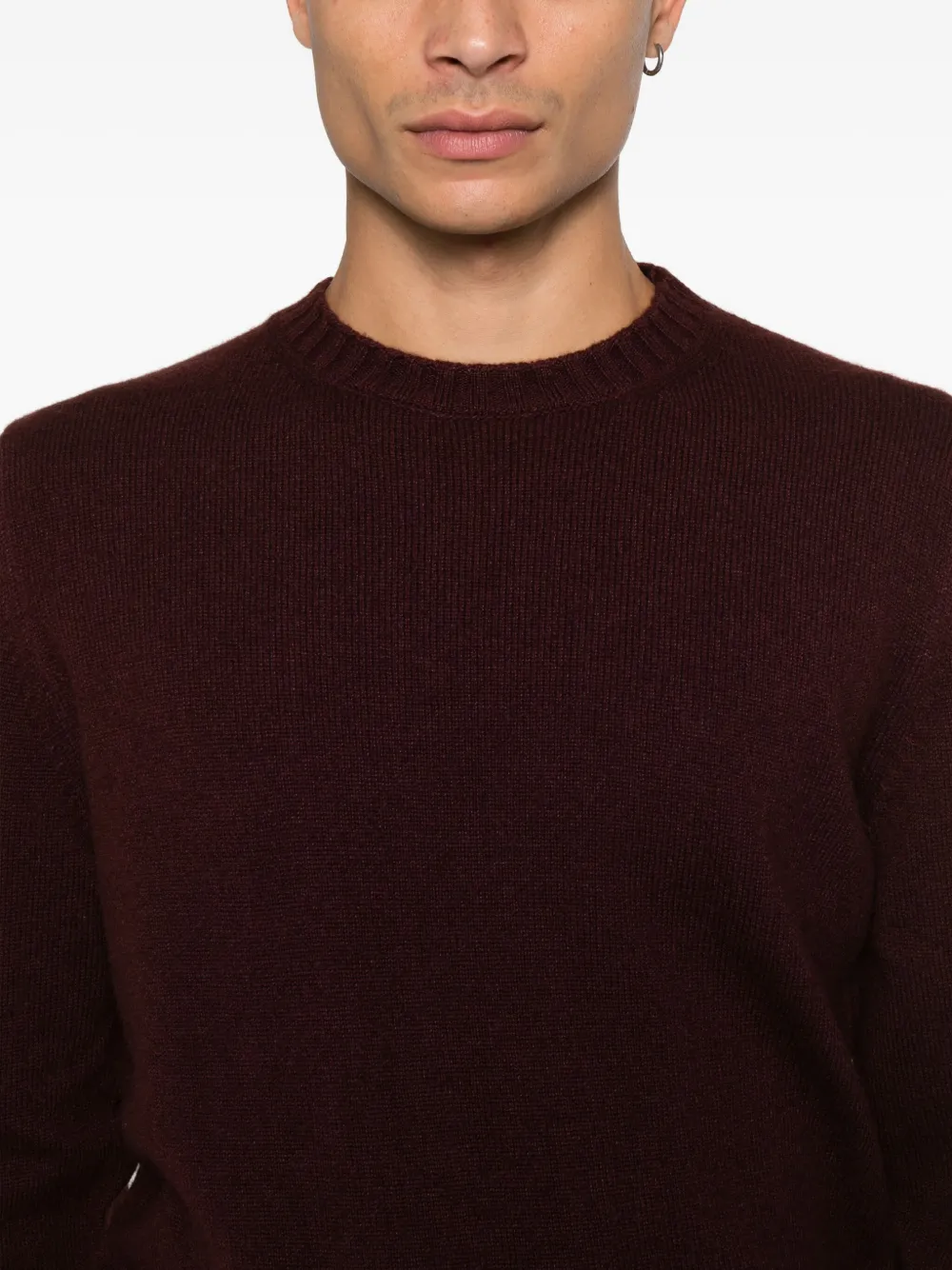 Filippo De Laurentiis Ribgebreide wollen trui Rood