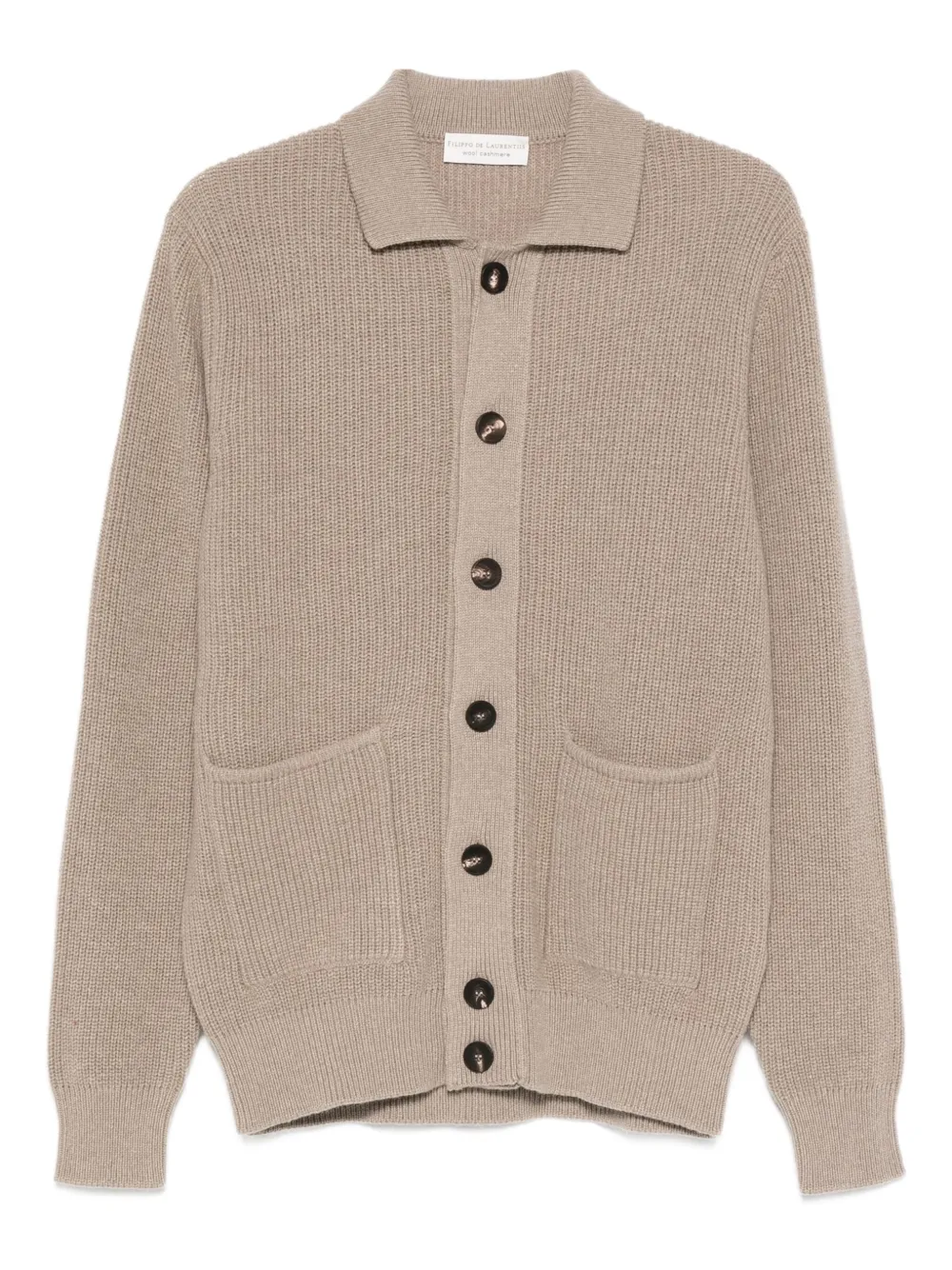 Filippo De Laurentiis pocket buttoned cardigan | Neutrals | Image 1