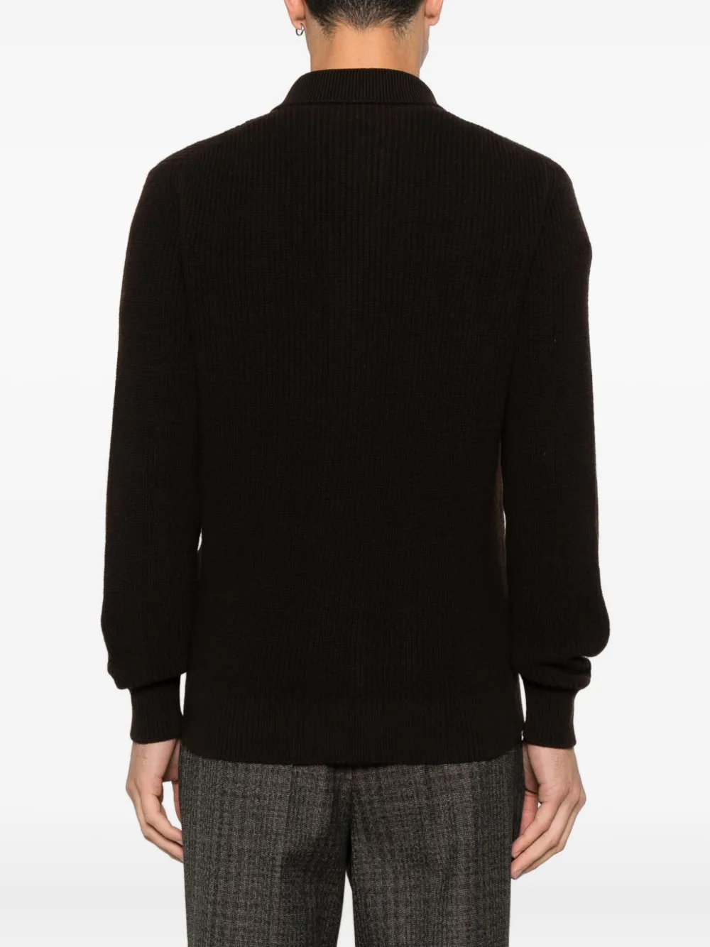 Filippo De Laurentiis Gebreid vest met knoopsluiting Bruin