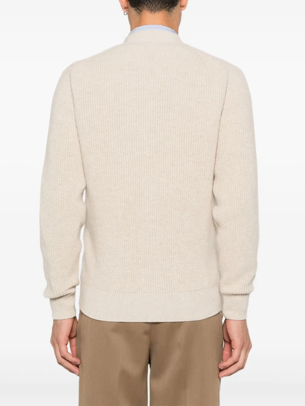 Filippo De Laurentiis Vest met zak en knoop Beige