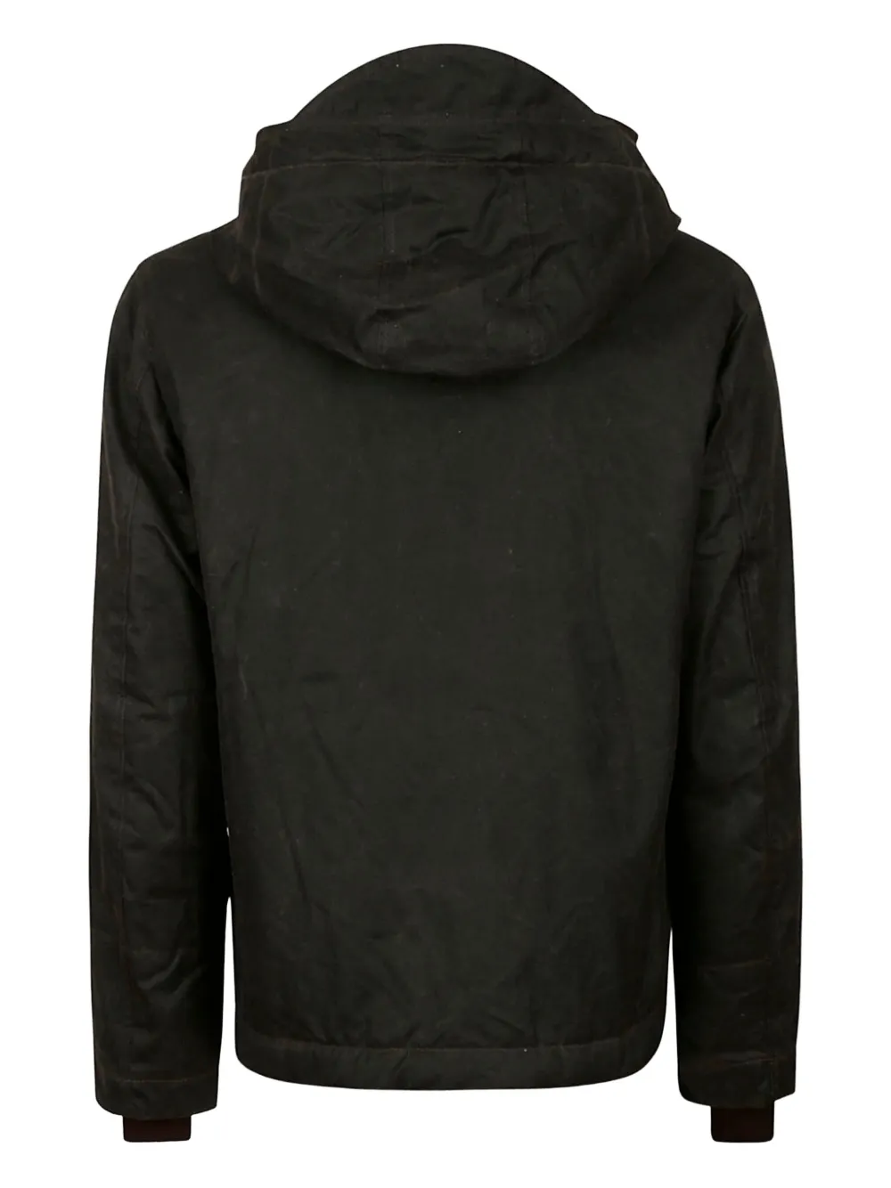 Ceccarelli Buttoned Hooded Jacket In Brown