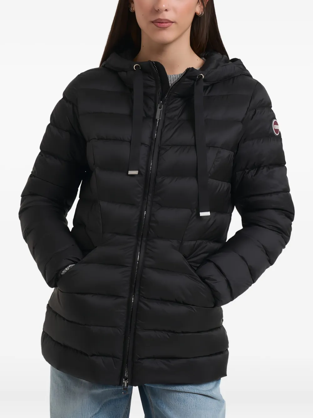 Colmar Hooded Zip-up Jacket In Black