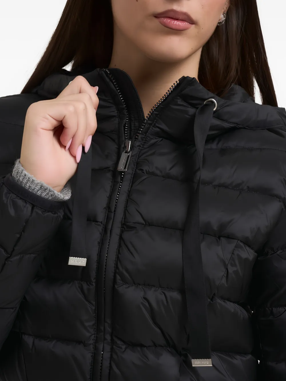 Colmar Hooded Zip-up Jacket In Black