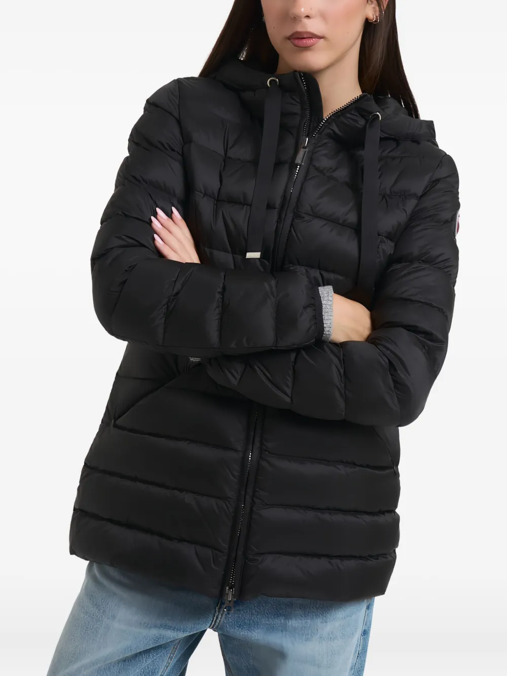 Colmar Hooded Zip-up Jacket In Black