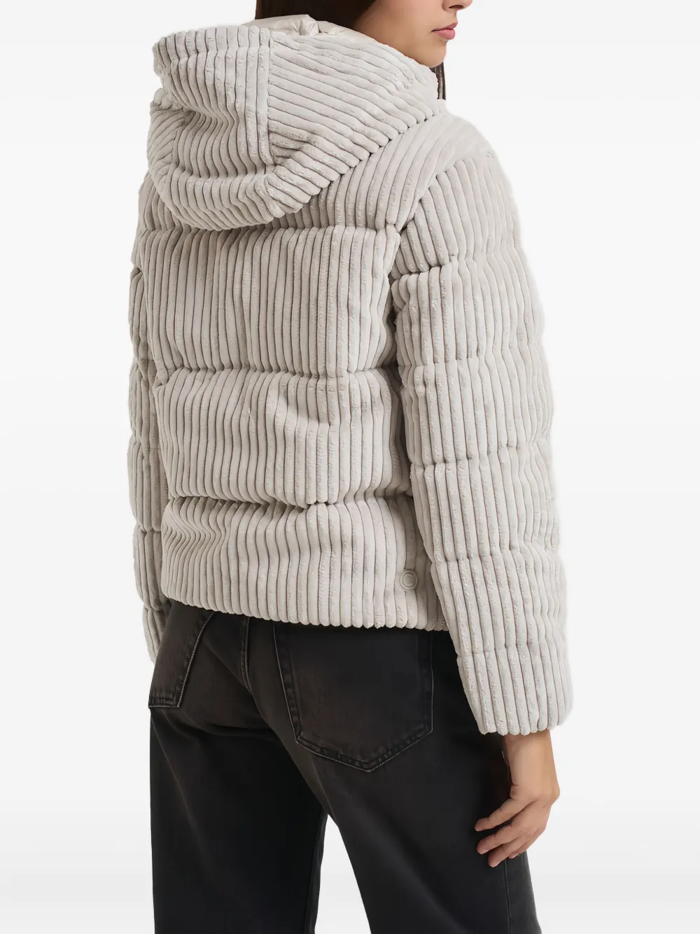 Colmar Hooded Corduroy Jacket In Neutral
