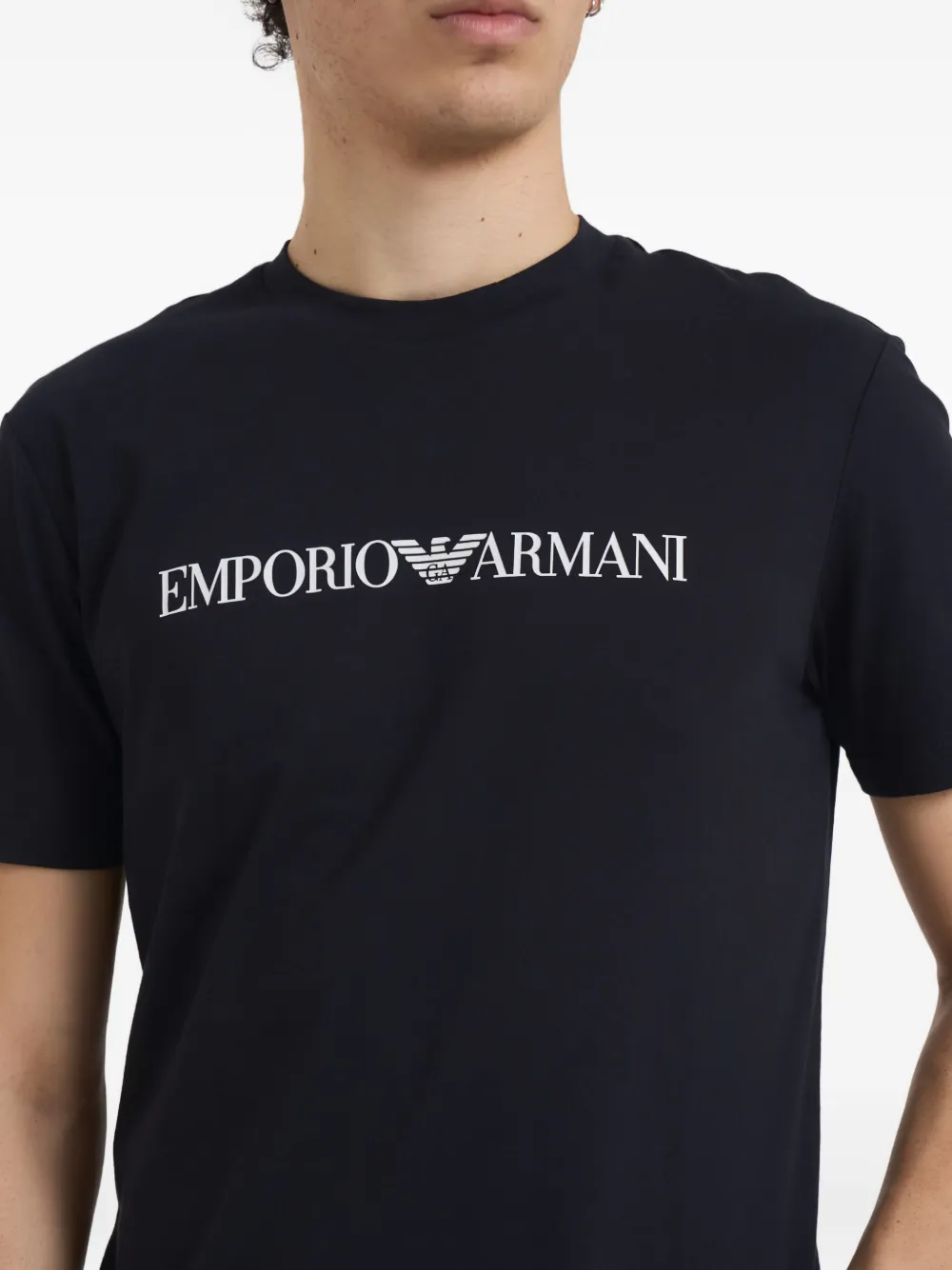 Emporio Armani T-shirt met logo Zwart