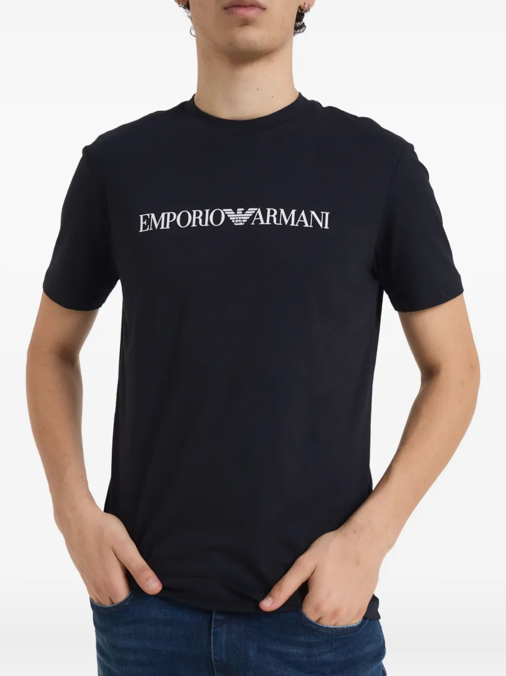 Emporio Armani playera con logo estampado | negro | Image 1