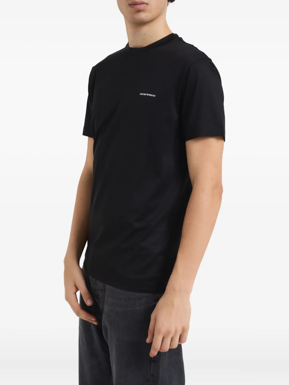 Emporio Armani T-shirt met logoprint Zwart
