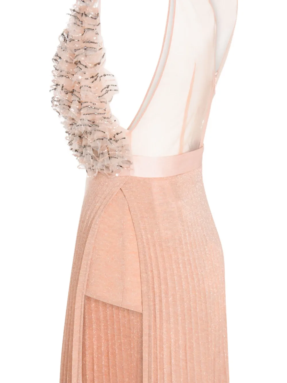 Elisabetta Franchi Tulen jurk Beige