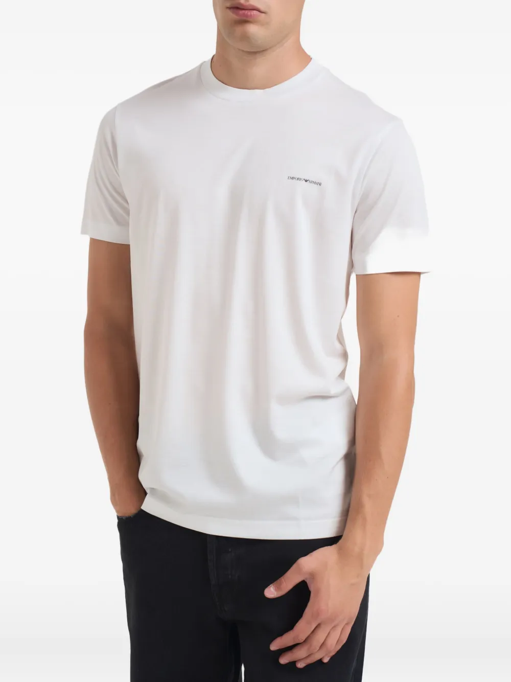Emporio Armani logo-print T-shirt - Wit