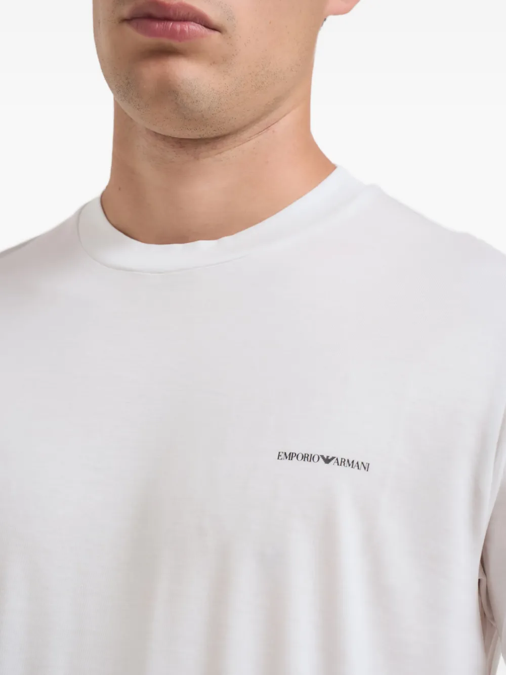 Emporio Armani T-shirt met logoprint Wit