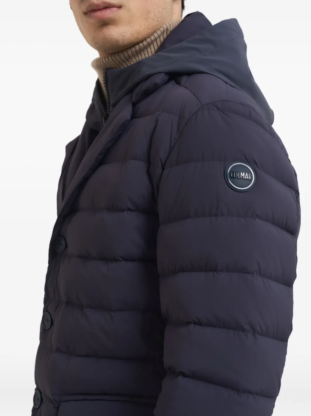 Colmar Jas met capuchon en knoop Blauw