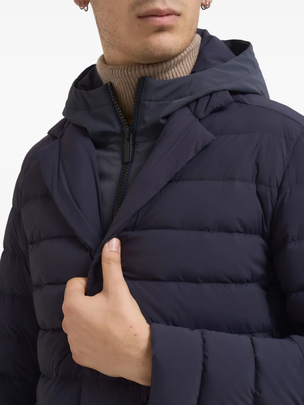 Colmar Jas met capuchon en knoop Blauw