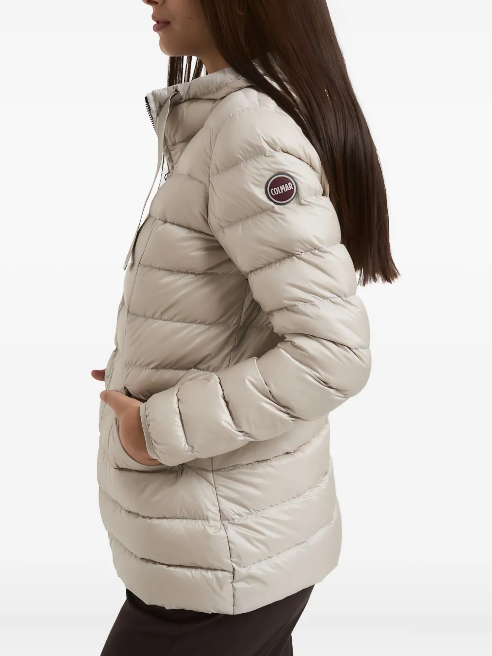 Colmar Hooded Padded Coat In Gray