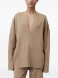 Allude v-neck knitted top - Neutrals