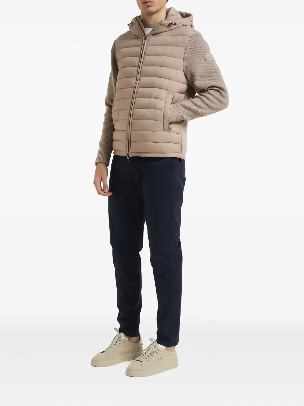 Colmar hooded ribbed coat - Beige